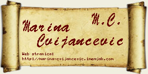 Marina Cvijančević vizit kartica